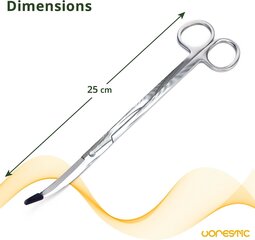 Изогнутые ножницы для аквариума Vorestic  25 см цена и информация | Аквариумы и оборудование | 220.lv