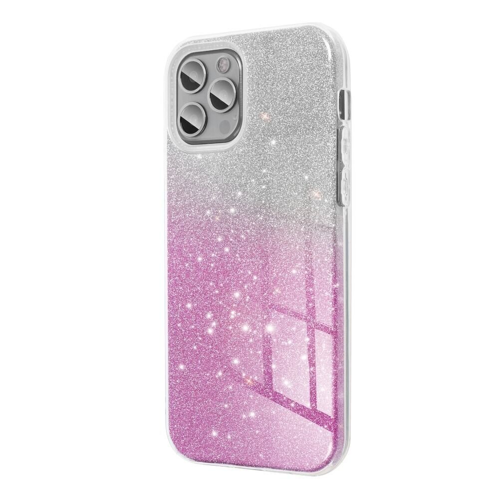 Vāciņš Forcell Shining - iPhone 14 PRO MAX (6.7) caurspīdīgs/rozā цена и информация | Telefonu vāciņi, maciņi | 220.lv
