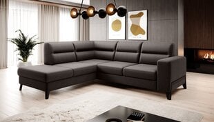 Stūra dīvāns NORE Casara, melns cena un informācija | Stūra dīvāni | 220.lv