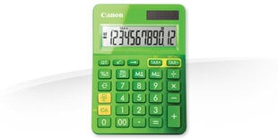 "калькулятор canon ls-123k, зеленый, таблица, 12 цифр цена и информация | Канцелярия | 220.lv