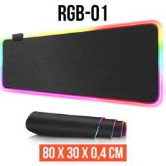RGB peles paliktnis XL, RGB-01, 80x30 cm цена и информация | Мыши | 220.lv