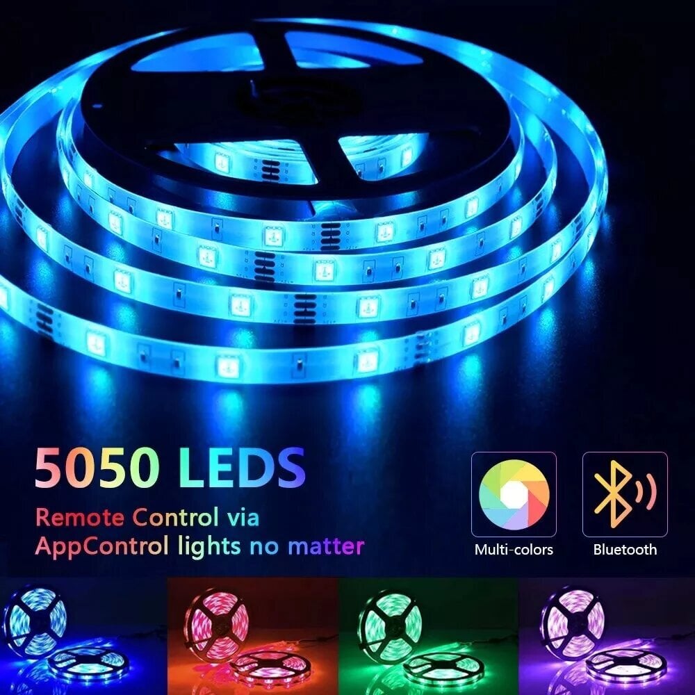 15 m bluetooth LED lente ar tālruņa lietotni un tālvadības pulti LIVMAN SMD5050 cena un informācija | LED lentes | 220.lv
