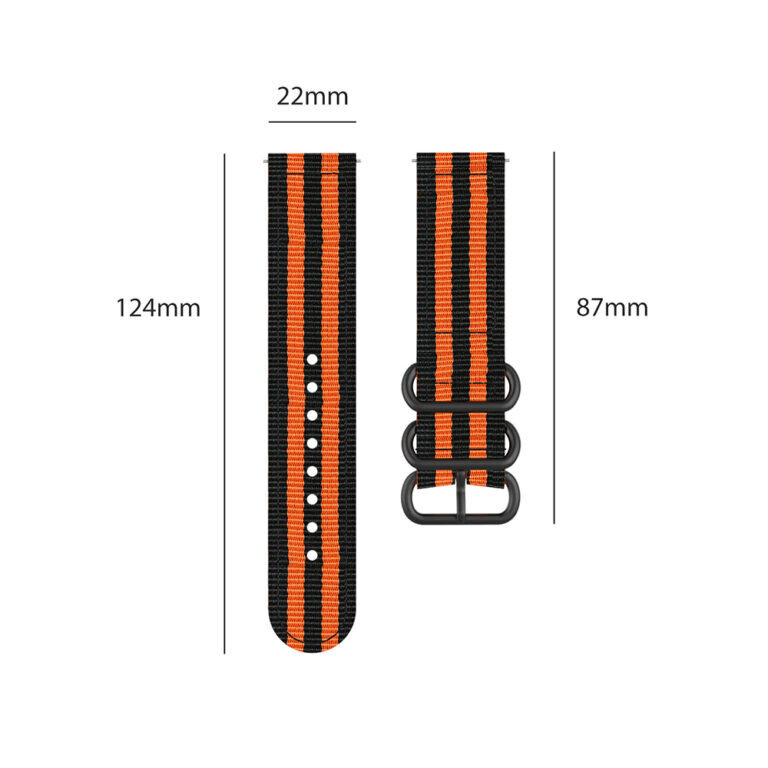 Beep Nato Universal Black/Orange cena un informācija | Viedpulksteņu un viedo aproču aksesuāri | 220.lv