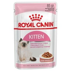 Корм для кошек Royal Canin Kitten Instinctive In Gravy Pouch, 12x85 гр цена и информация | Консервы для котов | 220.lv