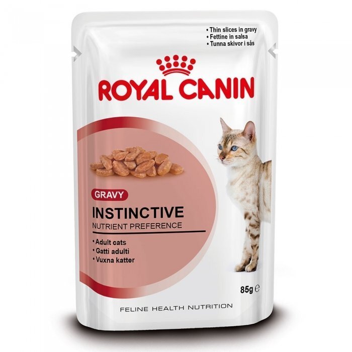 Kaķu barība Royal Canin Instinctive in Gravy Pouch 85 g cena un informācija | Konservi kaķiem | 220.lv