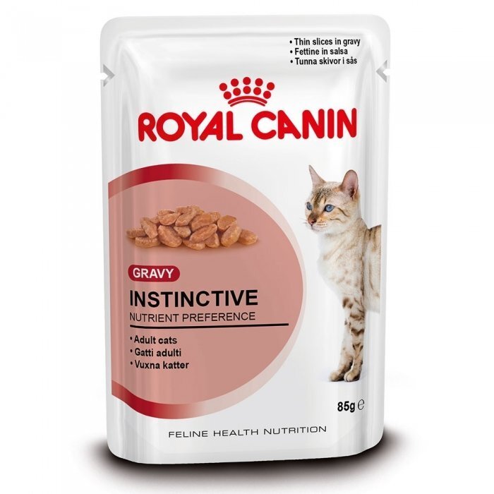 Kaķu barība Royal Canin Instinctive in Gravy Pouch 85 g цена и информация | Konservi kaķiem | 220.lv