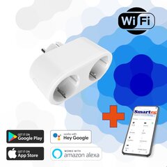 Умная Wi-Fi двойная розетка цена и информация | Электрические выключатели, розетки | 220.lv