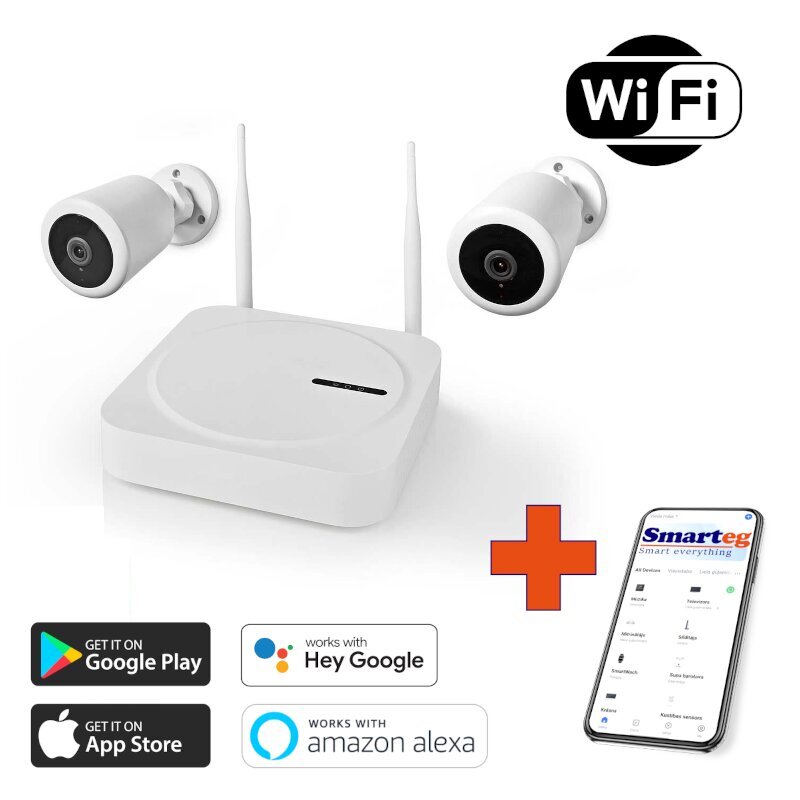 Viedais Wi-Fi NVR kameru komplekts cena un informācija | Novērošanas kameras | 220.lv