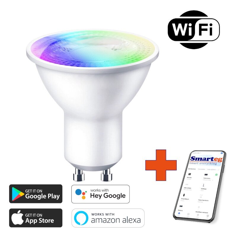 Smart LED spuldze GU10 Wi-Fi cena un informācija | Spuldzes | 220.lv
