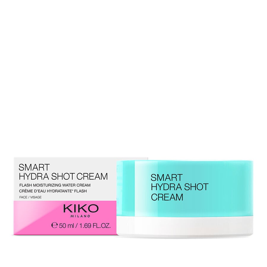 Atvēsinošs un mitrinošs sejas krēms Kiko Milano Smart Hydrashot Cream, 50 ml cena un informācija | Sejas krēmi | 220.lv