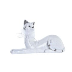 Dekoratīvās figūriņas DKD Home Decor Balts Sveķi Kaķis (23 x 8 x 14 cm) cena un informācija | Interjera priekšmeti | 220.lv