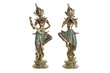 Dekoratīvās figūriņas DKD Home Decor Bronza Buda Sveķi (2 pcs) (14 x 11 x 41 cm) cena un informācija | Interjera priekšmeti | 220.lv