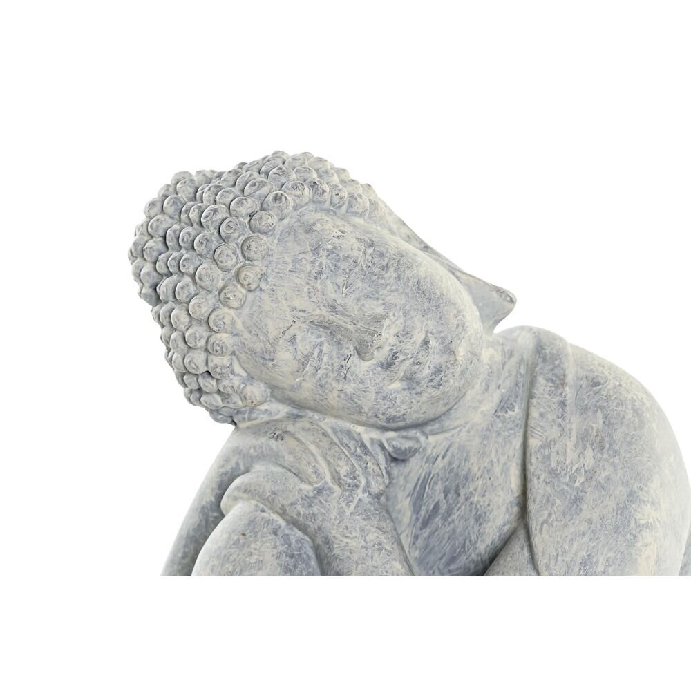 Dekoratīvās figūriņas DKD Home Decor Buda Sveķi Gaiši pelēks (18 x 14 x 23 cm) cena un informācija | Interjera priekšmeti | 220.lv