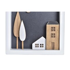 Dekoratīvās figūriņas DKD Home Decor Koks Balts Mājas (15 x 3,5 x 15 cm) cena un informācija | Interjera priekšmeti | 220.lv