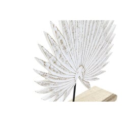 Dekoratīvās figūriņas DKD Home Decor Lapa Brūns Balts Mango koks (30 x 8 x 32 cm) cena un informācija | Interjera priekšmeti | 220.lv