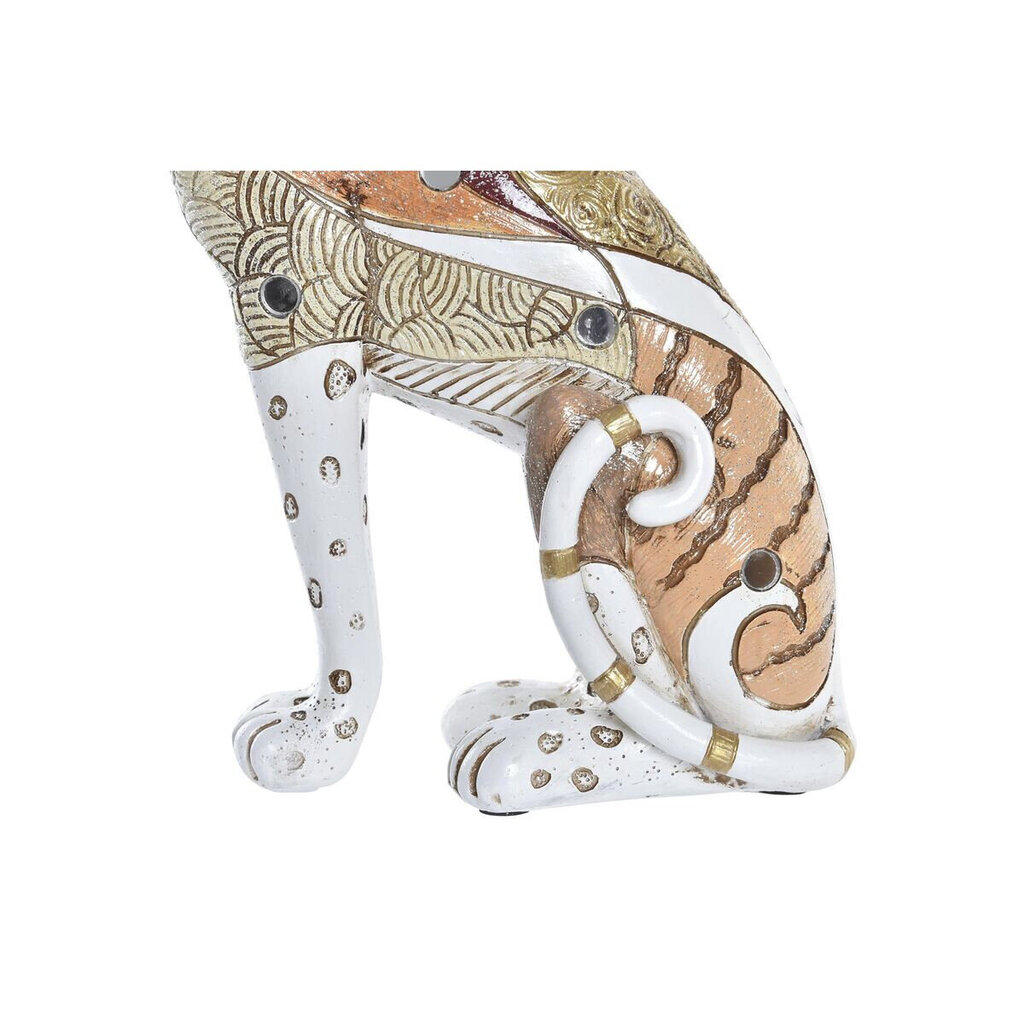 Dekoratīvās figūriņas DKD Home Decor Oranžs Balts Leoparda Sveķi (15 x 8 x 25 cm) цена и информация | Interjera priekšmeti | 220.lv