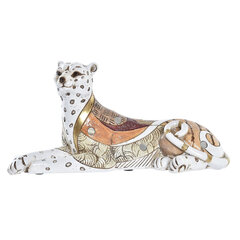 Dekoratīvās figūriņas DKD Home Decor Oranžs Balts Leoparda Sveķi (24 x 10 x 12 cm) цена и информация | Детали интерьера | 220.lv