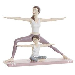Dekoratīvās figūriņas DKD Home Decor Rozā Sveķi Yoga (24 x 6,5 x 19,5 cm) cena un informācija | Interjera priekšmeti | 220.lv