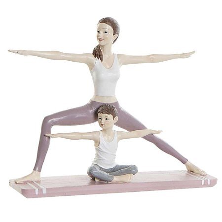 Dekoratīvās figūriņas DKD Home Decor Rozā Sveķi Yoga (24 x 6,5 x 19,5 cm) цена и информация | Interjera priekšmeti | 220.lv