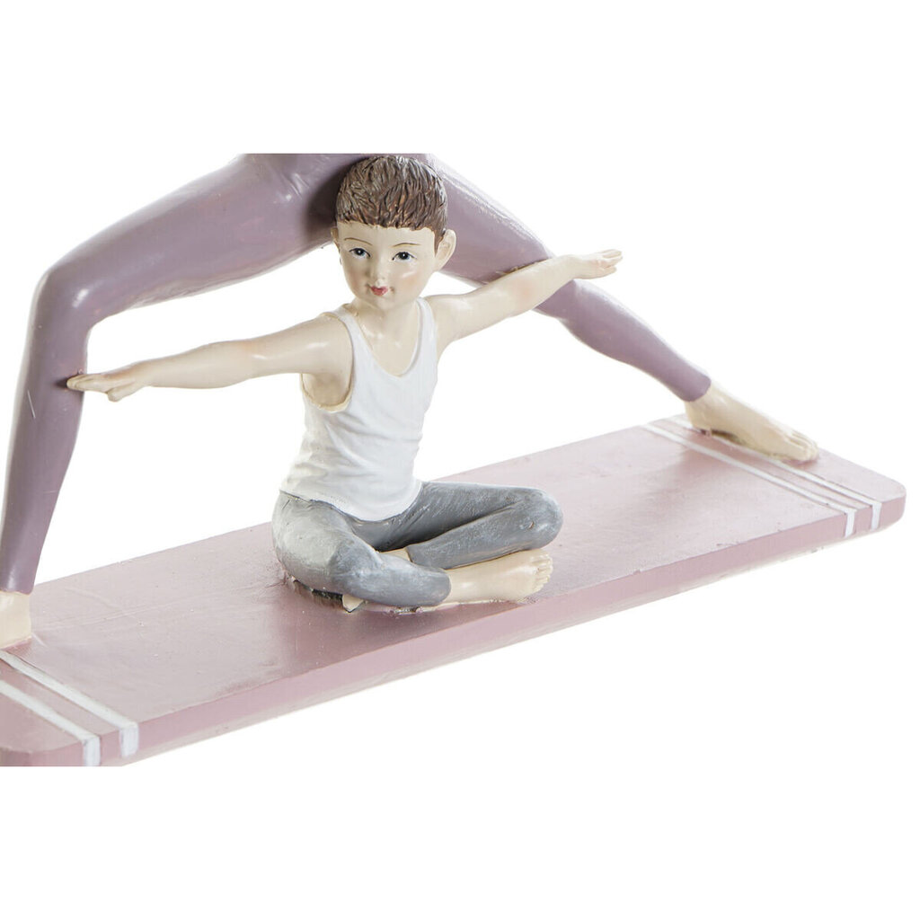 Dekoratīvās figūriņas DKD Home Decor Rozā Sveķi Yoga (24 x 6,5 x 19,5 cm) цена и информация | Interjera priekšmeti | 220.lv