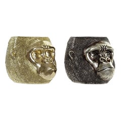 Dekoratīvās figūriņas DKD Home Decor Sudrabains Bronza Sveķi Gorilla (20 x 24,5 x 18,5 cm) (2 gb.) cena un informācija | Interjera priekšmeti | 220.lv