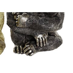 Dekoratīvās figūriņas DKD Home Decor Sudrabains Bronza Sveķi Gorilla (22 x 23,5 x 31 cm) (2 gb.) cena un informācija | Interjera priekšmeti | 220.lv