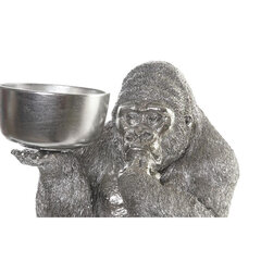 Dekoratīvās figūriņas DKD Home Decor Sudrabains Sveķi Gorilla (32 x 26,5 x 36 cm) cena un informācija | Interjera priekšmeti | 220.lv