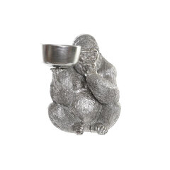 Dekoratīvās figūriņas DKD Home Decor Sudrabains Sveķi Gorilla (32 x 26,5 x 36 cm) cena un informācija | Interjera priekšmeti | 220.lv