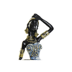 Dekoratīvās figūriņas DKD Home Decor Sveķi Āfrikas sieviete (6.2 x 5.5 x 28.5 cm) (4 pcs) cena un informācija | Interjera priekšmeti | 220.lv