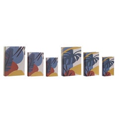 Dekoratīvs skapītis DKD Home Decor Canvas Tropiskais Koks MDF (21 x 7 x 30.5 cm) (3 pcs) (2 pcs) cena un informācija | Interjera priekšmeti | 220.lv