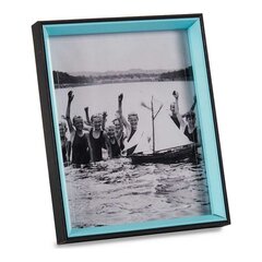 Foto rāmis Melns Zils Stikls Koks MDF (3 x 27 x 22 cm) cena un informācija | Foto rāmji, foto albumi | 220.lv