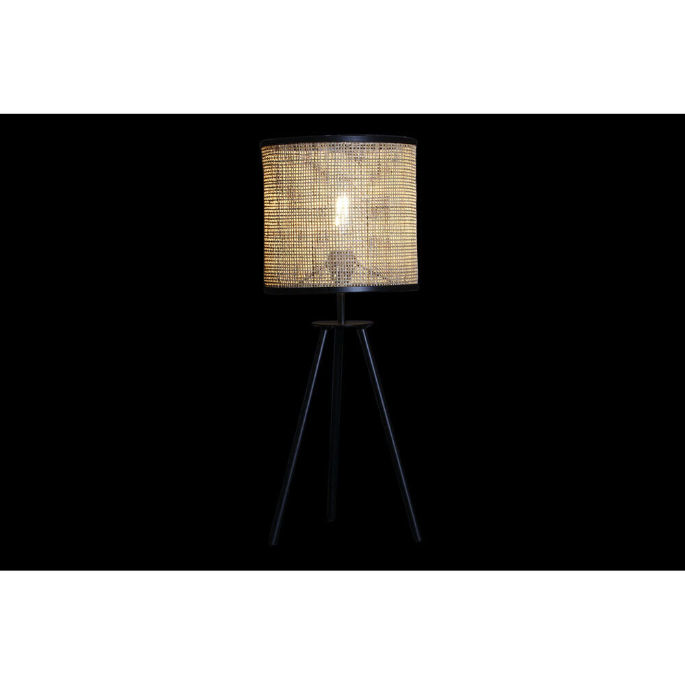 Galda lampa DKD Home Decor Dabisks Melns 220 V 50 W (25 x 25 x 63 cm) cena un informācija | Galda lampas | 220.lv