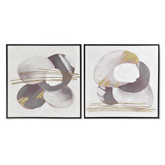 Glezna DKD Home Decor Abstrakts (2 gb.) (60 x 3,5 x 60 cm) cena un informācija | Gleznas | 220.lv