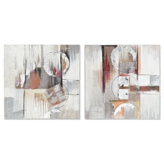 Glezna DKD Home Decor Abstrakts (60 x 2,8 x 60 cm) (2 gb.) cena un informācija | Gleznas | 220.lv