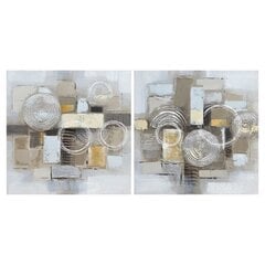 Glezna DKD Home Decor Abstrakts (60 x 3 x 60 cm) (2 pcs) cena un informācija | Gleznas | 220.lv