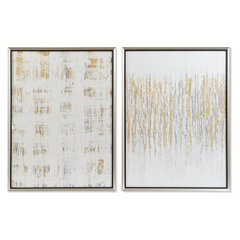 Glezna DKD Home Decor Abstrakts (60 x 3 x 80 cm) (2 gb.) cena un informācija | Gleznas | 220.lv
