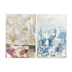 Glezna DKD Home Decor Abstrakts (80 x 3,5 x 120 cm) (2 gb.) cena un informācija | Gleznas | 220.lv