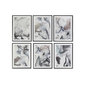 Glezna DKD Home Decor Abstrakts Moderns (6 gb.) (50 x 3 x 70 cm) (12 gb.) cena un informācija | Gleznas | 220.lv