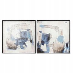 Glezna DKD Home Decor Abstrakts Moderns (80 x 4,3 x 80 cm) (2 gb.) cena un informācija | Gleznas | 220.lv
