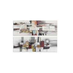 Glezna DKD Home Decor Abstrakts Vintage (2 gb.) (120 x 3 x 40 cm) cena un informācija | Gleznas | 220.lv