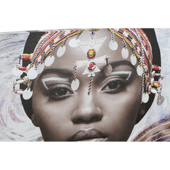 Glezna DKD Home Decor Canvas Koks MDF Āfrikas sieviete (3 pcs) (50 x 1.8 x 70 cm) cena un informācija | Gleznas | 220.lv