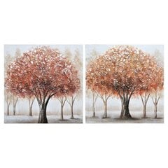 Glezna DKD Home Decor Koks (60 x 3 x 60 cm) (2 pcs) cena un informācija | Gleznas | 220.lv