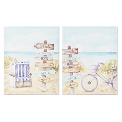 Картина DKD Home Decor, Пляж, Средиземноморье (40 x 1,8 x 50 cm) (2 шт.) цена и информация | Картины | 220.lv