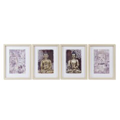 Glezna DKD Home Decor polistirols Buda (4 pcs) (35 x 2.5 x 45 cm) cena un informācija | Gleznas | 220.lv