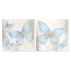 Картина DKD Home Decor, Бабочки (50 x 2,5 x 50 cm) (2 шт.) цена и информация | Картины | 220.lv