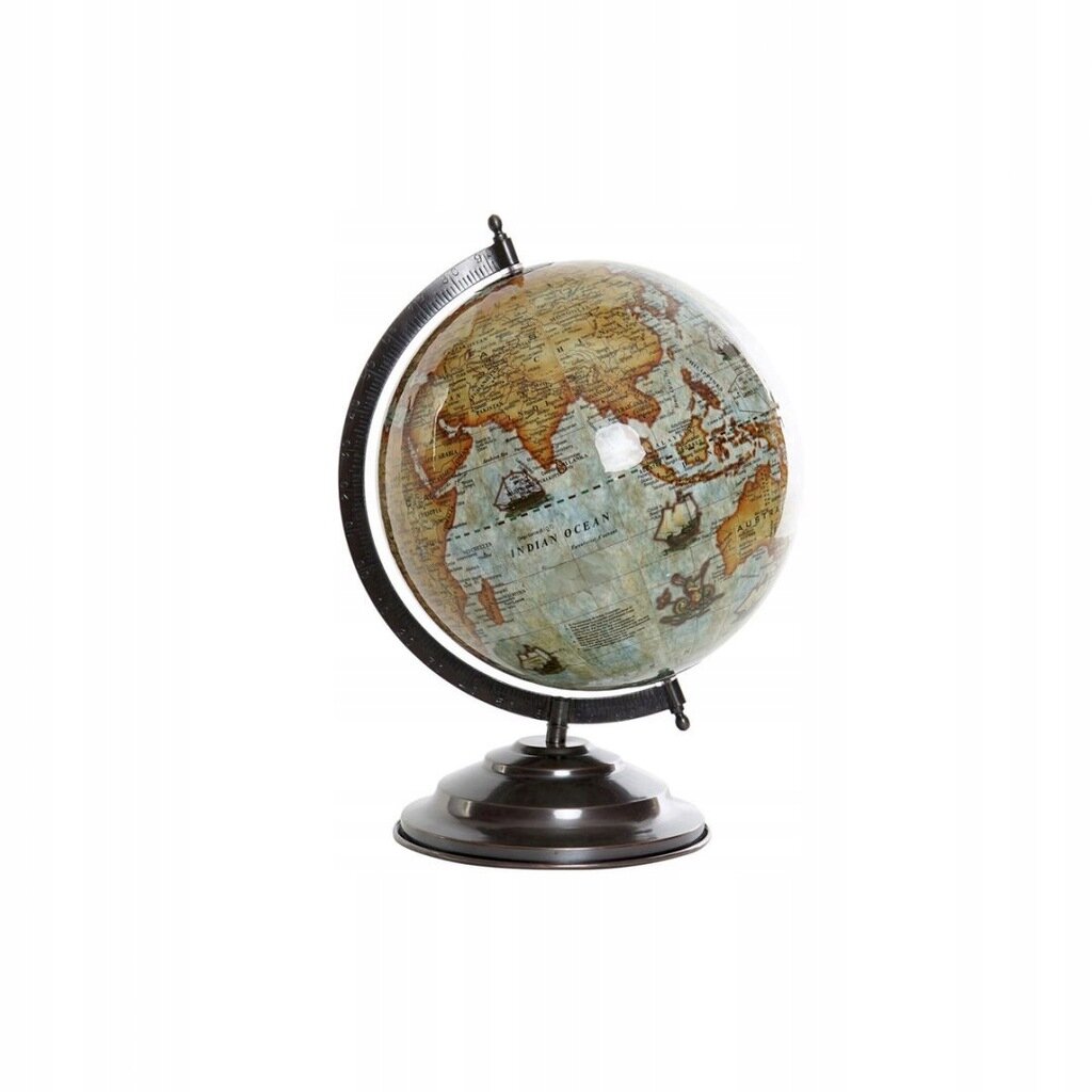 Globuss DKD Home Decor Zils Papīrs Plastmasa Dzelzs (25 x 25 x 35 cm) cena un informācija | Pasaules kartes | 220.lv