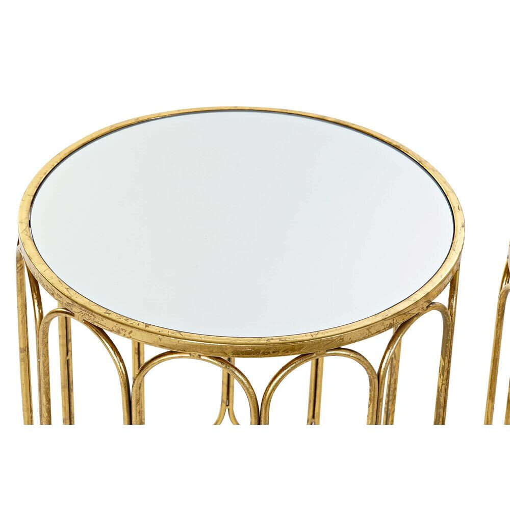 Komplekts ar 2 galdiņiem DKD Home Decor spogulis Bronza Metāls (43 x 43 x 51 cm) (2 pcs) cena un informācija | Žurnālgaldiņi | 220.lv