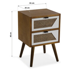 Kumode Versa Martine Koks MDF Koks Bambuss (35 x 40 x 61 cm) cena un informācija | Kumodes | 220.lv