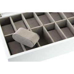 Lādīte DKD Home Decor Pulksteņi Stikls Samts Romantiski Koks MDF (28 x 19 x 9 cm) cena un informācija | Interjera priekšmeti | 220.lv