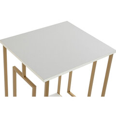 Mazs galdiņš DKD Home Decor Bronza Metāls MDF Balts (40 x 35 x 60 cm) cena un informācija | Žurnālgaldiņi | 220.lv